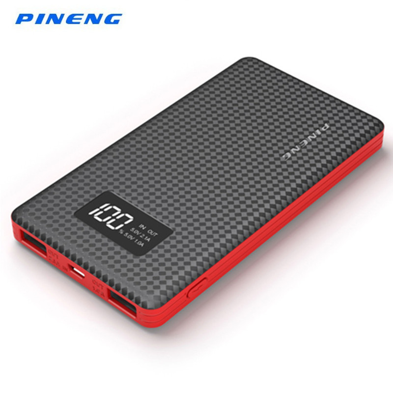 Pineng 6000mAh digital LCD Power bank (Sort)