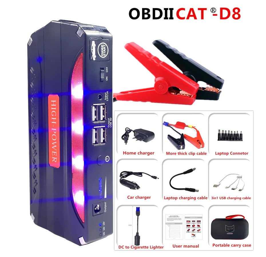 OBDIICAT Jump starter 12V 12000mA 3.0L diesel